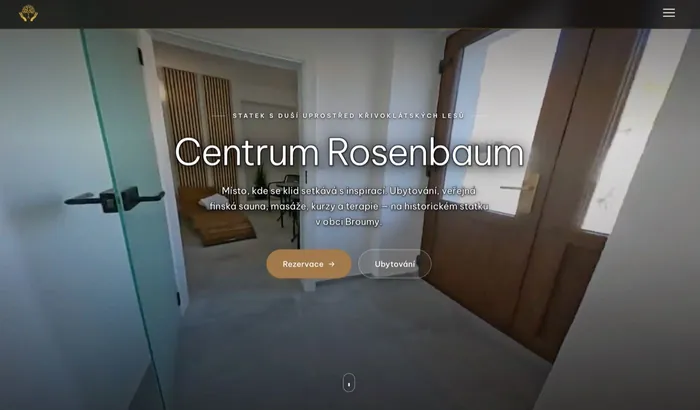 Centrum Rosenbaum — web a rezervační systém